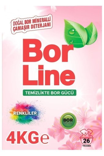 Bor Line Renkliler İçin 26 Yıkama Toz Deterjan 4 kg