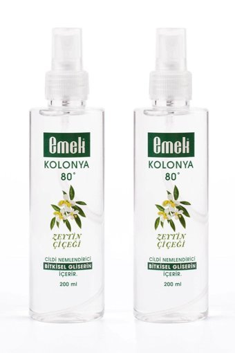 Emek Zeytin Çiçeği Sprey Plastik Şişe Kolonya 2x200 ml