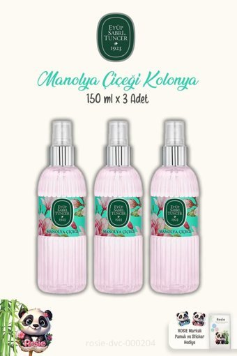 Eyüp Sabri Tuncer Manolya Çiçeği Sprey Plastik Şişe Kolonya 3x150 ml
