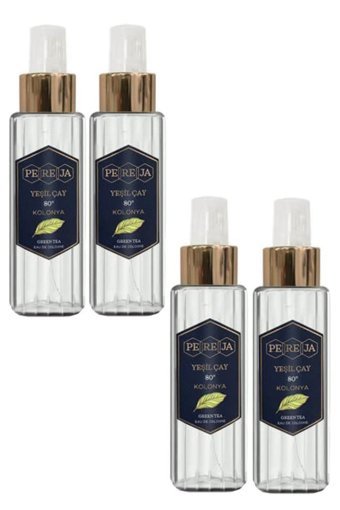 Pereja Yeşil Çay Sprey Plastik Şişe Kolonya 4x100 ml