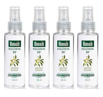 Emek Zeytin Çiçeği Sprey Plastik Şişe Kolonya 4x120 ml