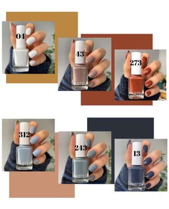 Pastel Çok Renkli Parlak Oje Seti 04-13-43-243-273-312