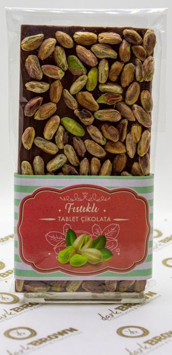 Dark Brown Antep Fıstıklı Sütlü Çikolata 100 gr 3'lü