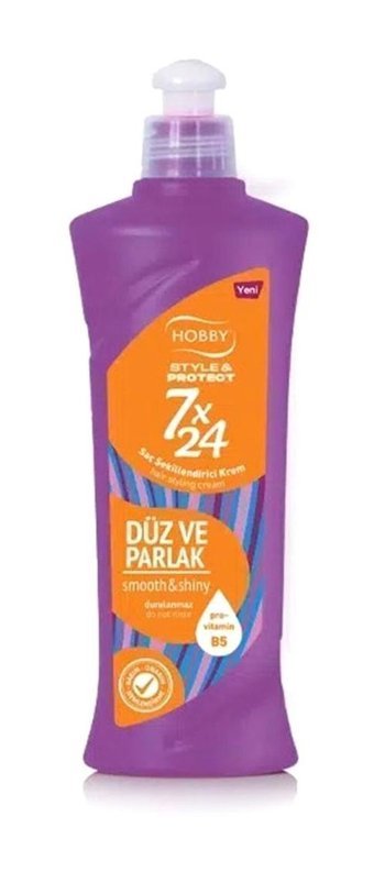 Hobby Style&Protect Provitamin B5 Besleyici-Onarıcı Tuzsuz Boyalı Tüm Saçlar için Durulanmayan Kadın Saç Kremi 250 ml