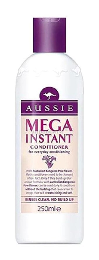 Aussie Mega instant Kanguru Pençesi Özlü Nemlendirici Tuzsuz Boyalı Tüm Saçlar için Kadın Saç Kremi 250 ml
