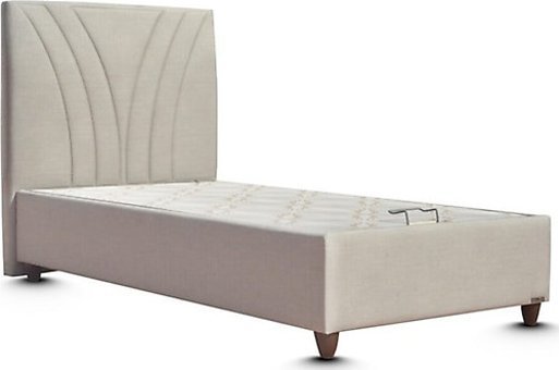 Bellona Verso 100x200 cm Başlıklı Sandıklı Tek Kişilik Baza Seti Krem