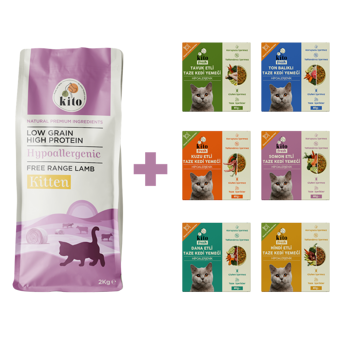 Kito Düşük Tahıllı Yavru Kuru Kedi Maması 2 kg