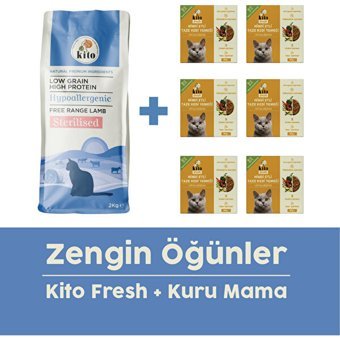 Kito Sterilised Hindi Etli Kısırlaştırılmış Düşük Tahıllı Yetişkin Kuru Kedi Maması 2 kg