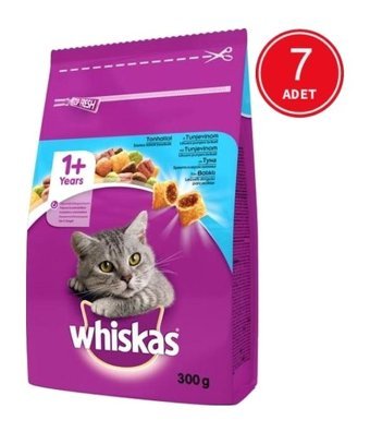 Whiskas Sebzeli Ton Balıklı Tahıllı Yetişkin Kuru Kedi Maması 7x300 gr