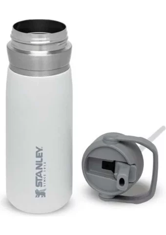Stanley The IceFlow Flip Straw Paslanmaz Çelik 650 ml Outdoor Termos Beyaz