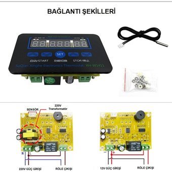 Wmtec XH-W1411 120 Derece 0.3 Derece Hassasiyet Kablosuz Dijital Termostat
