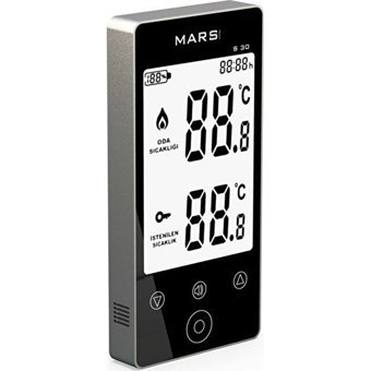 Mars S30 35 Derece 0.2 Derece Hassasiyet Kablosuz Dijital Termostat Siyah