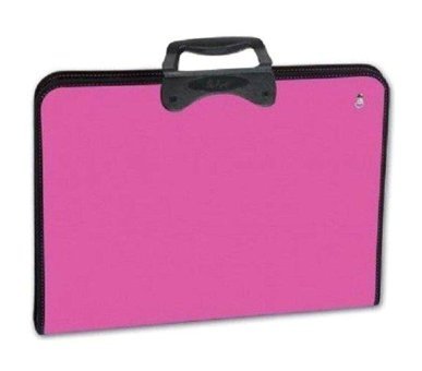 Abka Fermuarlı Pembe Plastik Resim Çantası 37x54 cm