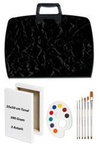 Acuto Keep Smile Siyah Plastik Resim Çantası 38x55 cm