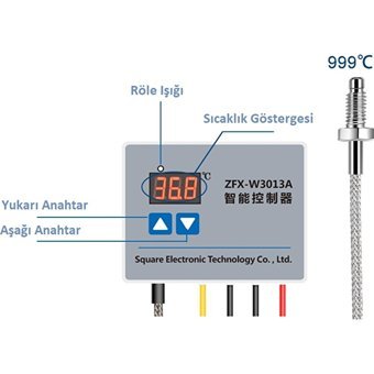 Zfx ZFX-W3013A 999 Derece Kablolu Dijital Termostat