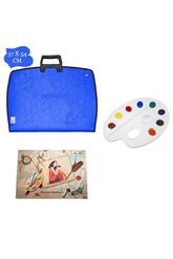 Abka Pro Art Fermuarlı Mavi Resim Çantası 37x54 cm