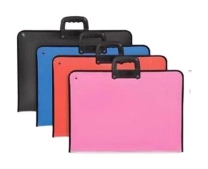 Ticon Fermuarlı Kırmızı Plastik Resim Çantası 35x50 cm