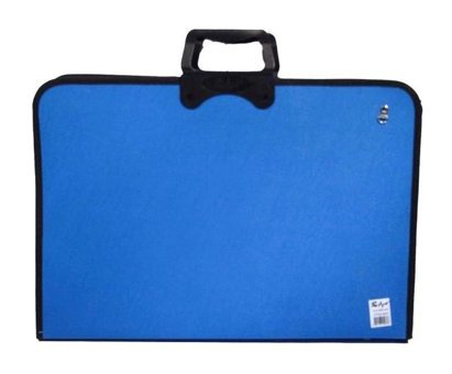 Abka Pro Art Fermuarlı Mavi Deri Resim Çantası 37x54 cm