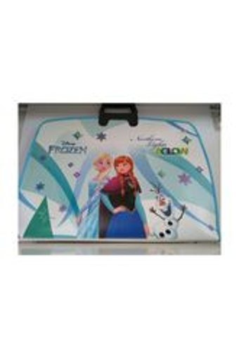 Abka Frozen Fermuarlı Pembe Deri Resim Çantası 38x55 cm