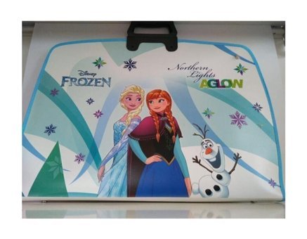 Abka Frozen Fermuarlı Pembe Deri Resim Çantası 38x55 cm