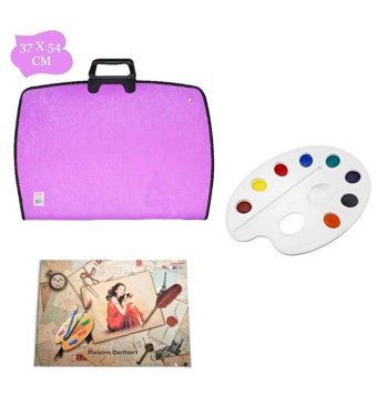 Abka Pro Art Mor Plastik Resim Çantası 37x54 cm