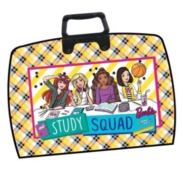 Abka Barbie Desenli Turuncu Plastik Resim Çantası 38x55 cm