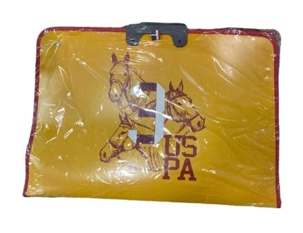 Tüftürük 04852612 Desenli Fermuarlı Kırmızı - Sarı Plastik Resim Çantası 38x55 cm