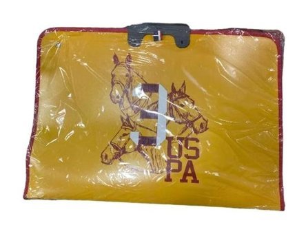 Tüftürük 04852612 Desenli Fermuarlı Kırmızı - Sarı Plastik Resim Çantası 38x55 cm