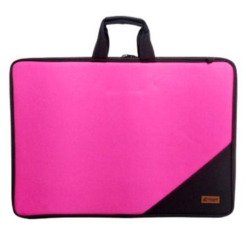 Glanart Fermuarlı Pembe Deri Resim Çantası 35x50 cm