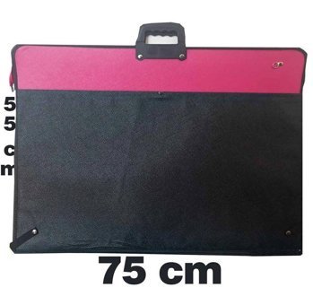 Kitapmitap Lüks Fermuarlı Siyah Plastik Resim Çantası 55x75 cm