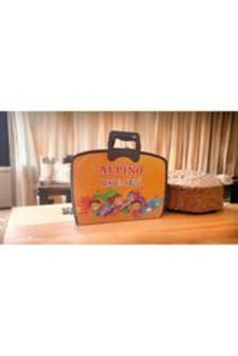 Alpino Fermuarlı Turuncu Plastik Resim Çantası 25x35 cm