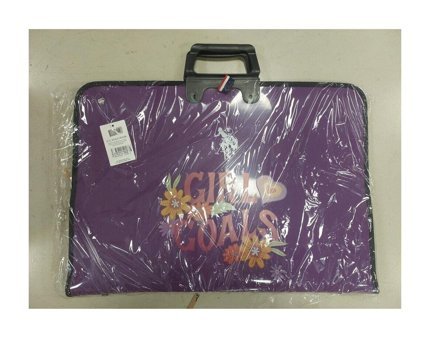 Polo Pldos23902 Desenli Fermuarlı Mor Plastik Resim Çantası 35x50 cm
