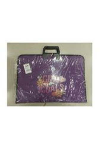 Polo Pldos23902 Desenli Fermuarlı Mor Plastik Resim Çantası 35x50 cm