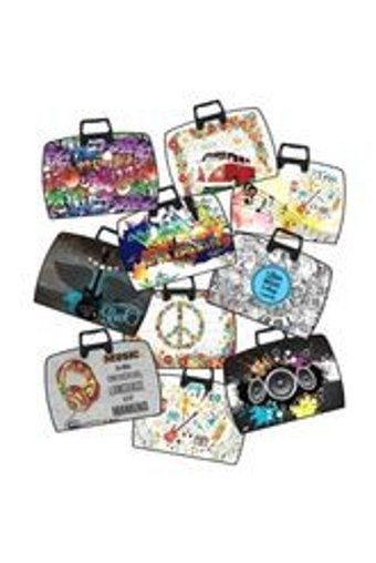 Abka Gençlik Desenli Fermuarlı Turuncu Plastik Resim Çantası 38x55 cm