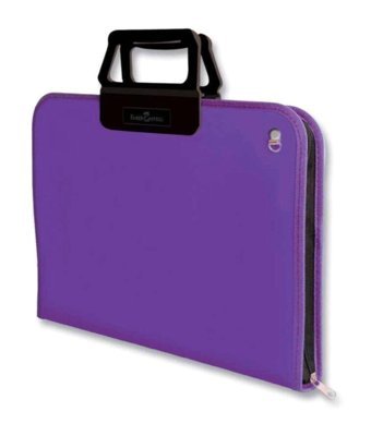 Abka Pro Art Fermuarlı Mor Plastik Resim Çantası 35x50 cm