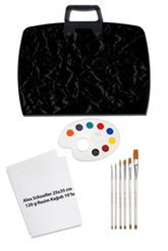 Acuto Fermuarlı Siyah Plastik Resim Çantası 38x55 cm
