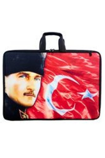 Glanart Fermuarlı Kırmızı Plastik Resim Çantası 35x50 cm