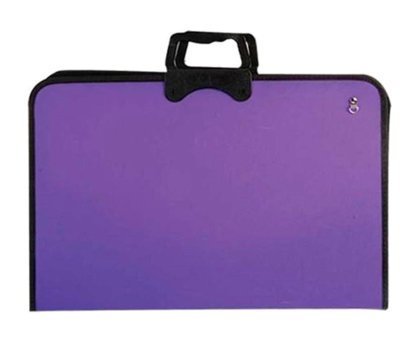 Abka Pro Art Fermuarlı Mor Deri Resim Çantası 37x54 cm