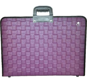 Seyfikirtasiye Desenli Fermuarlı Mor Plastik Resim Çantası 38x55 cm