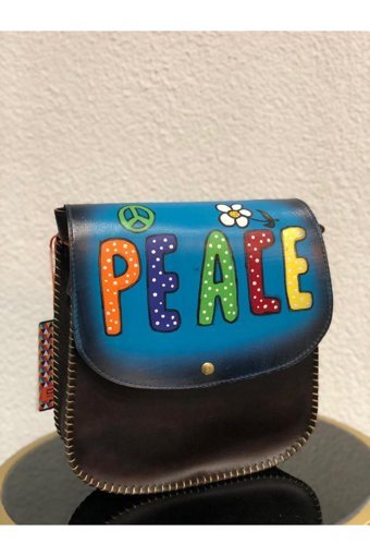 Myladyaccessoriess Desenli Mavi Plastik Resim Çantası