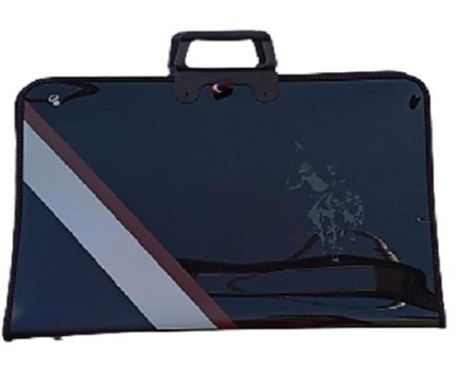 Polo Fermuarlı Siyah Plastik Resim Çantası 40x55 cm