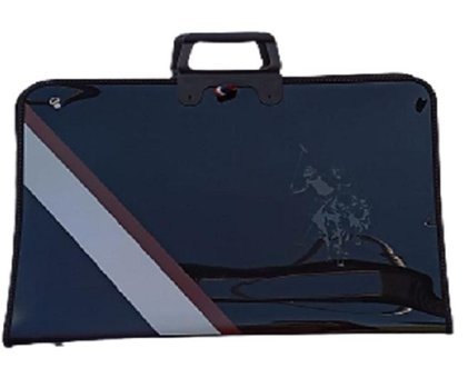 Polo Fermuarlı Siyah Plastik Resim Çantası 40x55 cm
