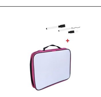 Melistansu Fermuarlı Pembe Plastik Resim Çantası 4x27x35 cm