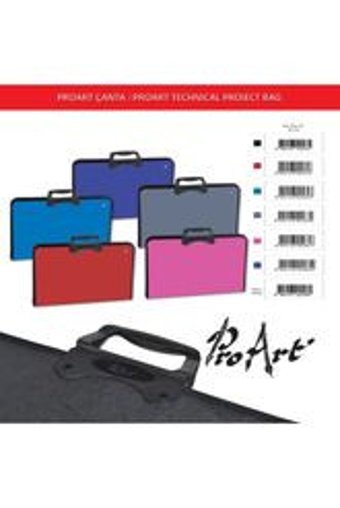 Abka Pro Art Fermuarlı Siyah Deri Resim Çantası 37x54 cm