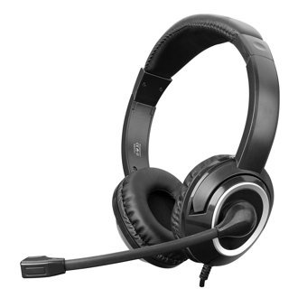 Snopy SN-X4 3.5 mm Gürültü Önleyici Mikrofonlu Kablolu Kulak Üstü Kulaklık Siyah