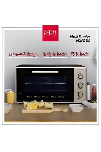 Çetintaş MXF 5 45 lt Izgaralı Klasik Mini Fırın Krem