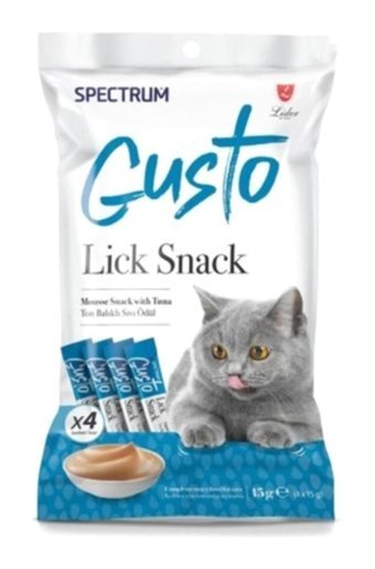 Spectrum Gusto Lick Ton Balığı Jöle Yetişkin Yaş Kedi Maması 4x15 gr