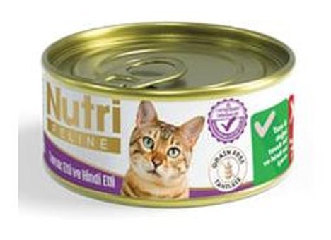 Nutri Feline Kümes Hayvanlı Kıyılmış Yetişkin Yaş Kedi Maması 32x85 gr