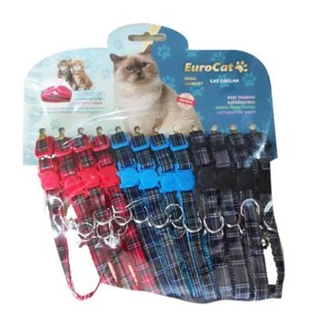 Eurocat Çok Renkli Gezdirme Göğüs Kedi Tasması