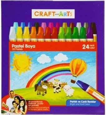 Craft and Arts Karton Kutulu 24'lü Yağlı Pastel Boya